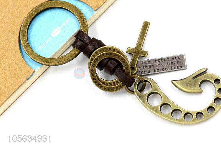 China manufacturer vintage alloy key chain matte key ring for men