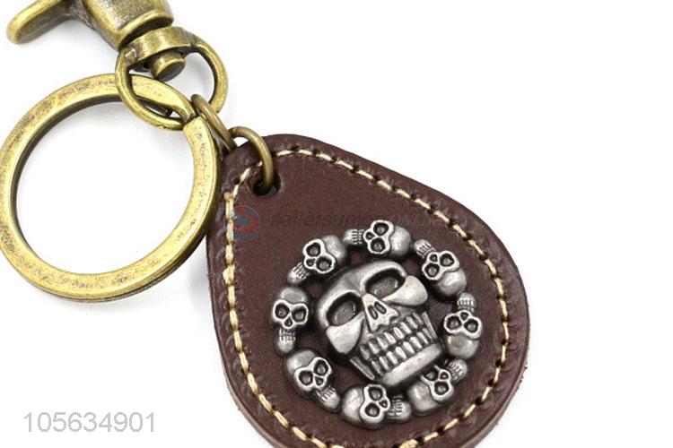 High sales men favor retro alloy skull shape key chain key holder