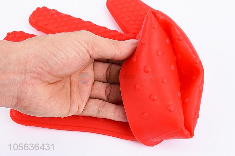 Best Selling 130g Kitchen Cooking Baking Five Fingers Silicone Heat Resistant Glove