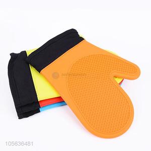 Wholesale 153g Add Cotton Kitchen Oven Mitt Heat Resistant Baking Silicone Gloves