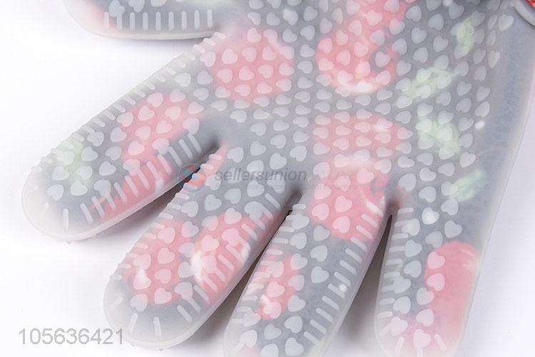 Newest 148g Add Cotton Thickened Cotton Print Heat Resistant Silicone Gloves