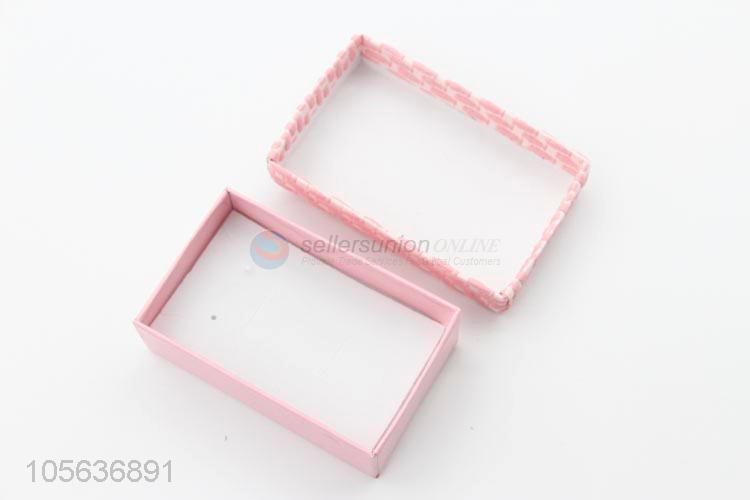 Wholesale small printed paper jewelry box with ribbon