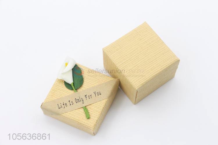 Professional supply custom logo paperboard ring jewelry box