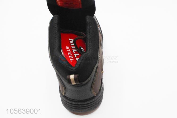 OEM customized waterproof genuine leather safety shoes for men