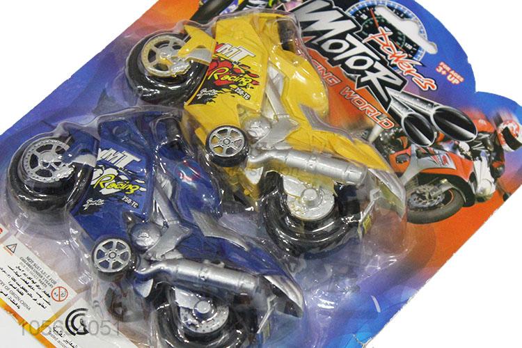 Good Quality Simulation Motorcycle Plastic Pull-Back Toy Vehicle