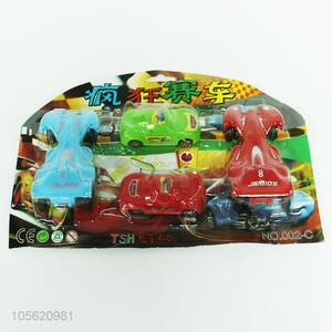 Wholesale 4 Pieces Cartoon Plastic Toy Vehicle