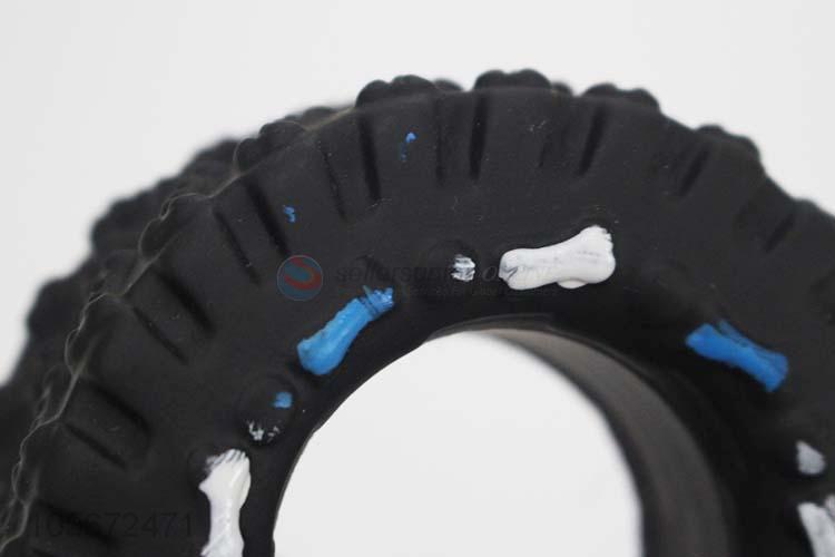 Made In China Tire Shape Resistant To Bite Pet Squeak Toys