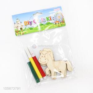 Best Selling Horse Shape DIY Graffiti Wooden Craft Kit