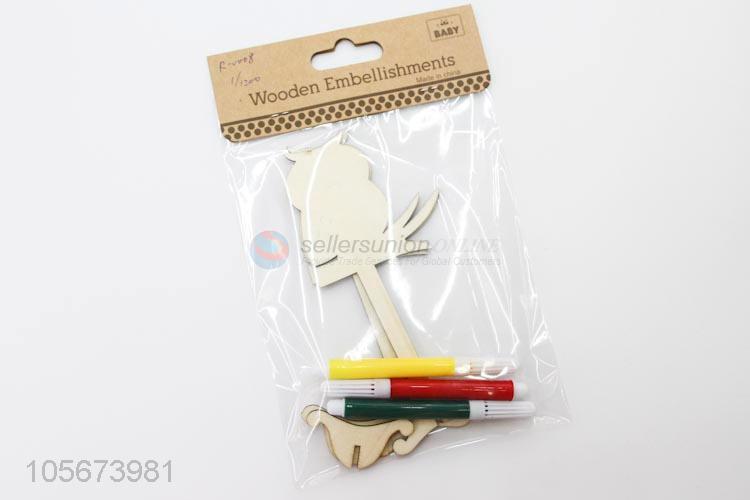 Delicate Design DIY Coloring Wooden Embellishments