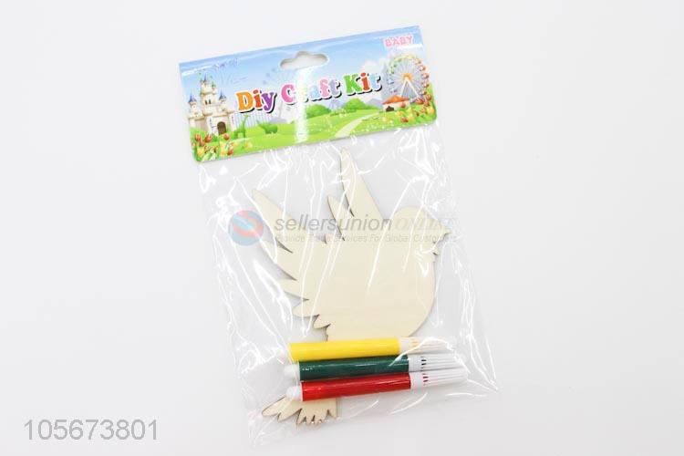 Good Quality Wooden Peace Dove Shape DIY Graffiti Craft Kit