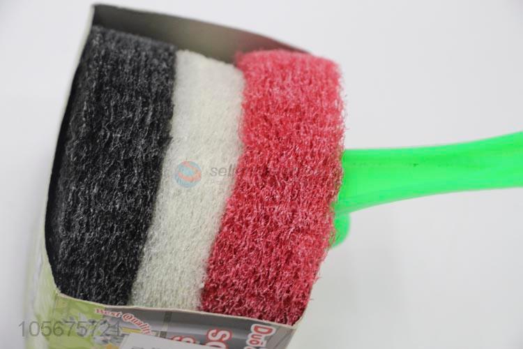 Top sale kitchen cleaning pan brush pot brush with plastic handle