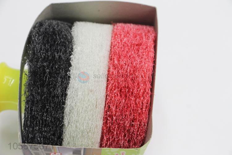 China wholesale 3pcs scouring pads scrubbing pads kichen cleaning supplies