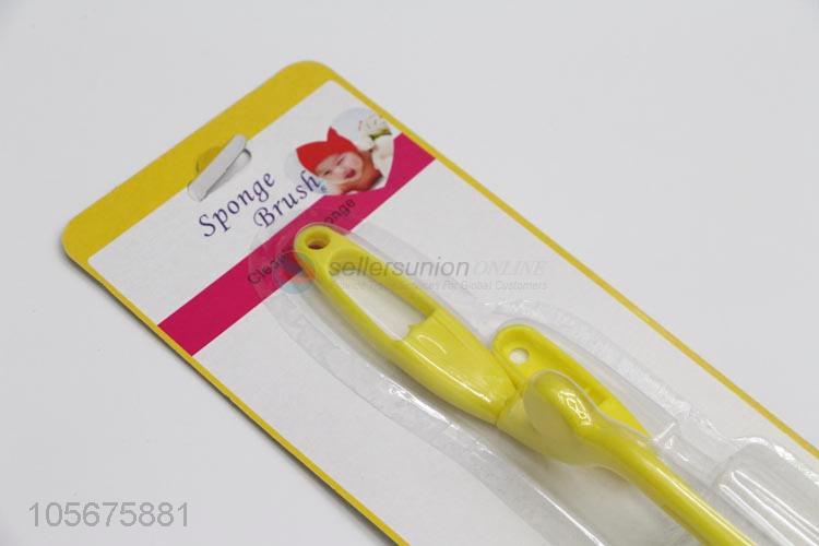 Hot selling baby nipple and bottle cleaning brush sponge scrubber