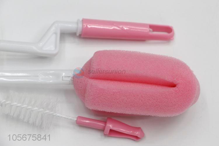 China maker baby nipple and bottle cleaning brush sponge scrubber