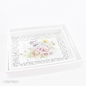 Factory Export Flower Pattern MDF Board <em>Salver</em> for Food