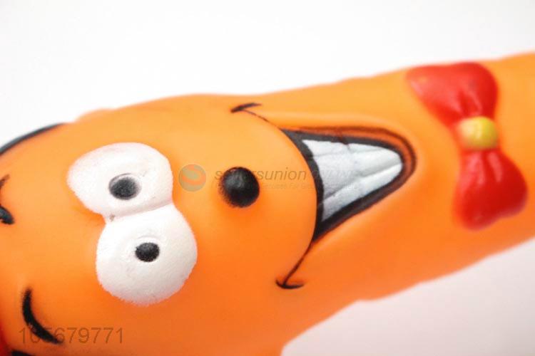 Factory directly sell cartoon carrot dog training sound chew toy