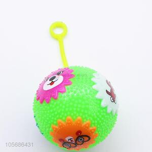 Cartoon Pattern Flashing Spiky Bouncy Ball Toy Ball For Children