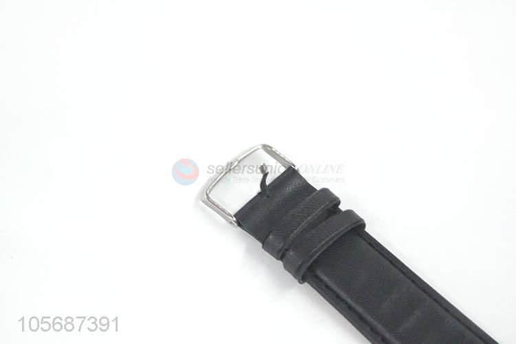 Fashion Alloy Watch With Leather Watchband For Man