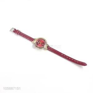 Custom PU  Leather Watchband Fashion Watch For Ladies