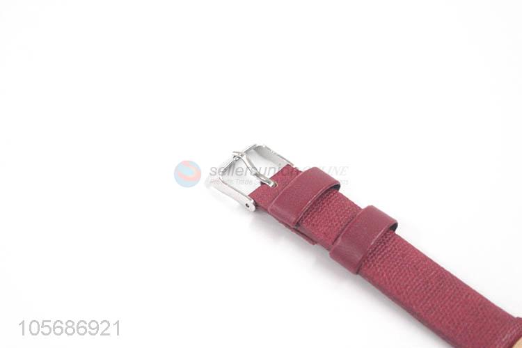 New Design Ladies Fashion Alloy Watch With Leather Watchband