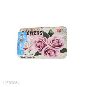 Lowest Price Flower Printing Anti Slip Doormat For Entrance