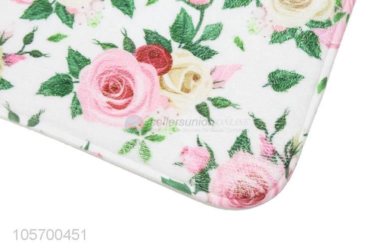 Wholesale Unique Design Flower Printing Living Room Bedroom Floor Mat