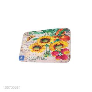 New Style Sunflower Printing Non-slip Floor Mat Floor Mat