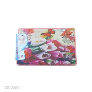 Best Popular Flower Printing Non-slip Floor Mat Floor Mat