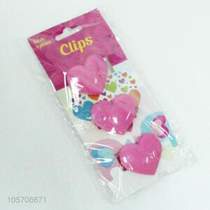 Hot Sale 3pcs Heart Design Plastic Clips for Sale