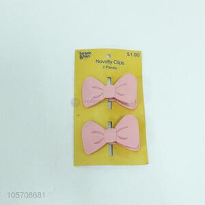 Promotional 2pcs Bowknot Design Plastic Clips for Sale