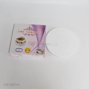 Wholesale white 360 degree rotating plastic cake turntable