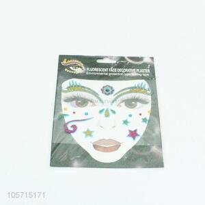 Unique Design Fluorescent Face Decorative Sticker