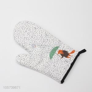 New Arrival Cartoon Fox Kitchen Oven Mitt  Non-slip Thickening Glove