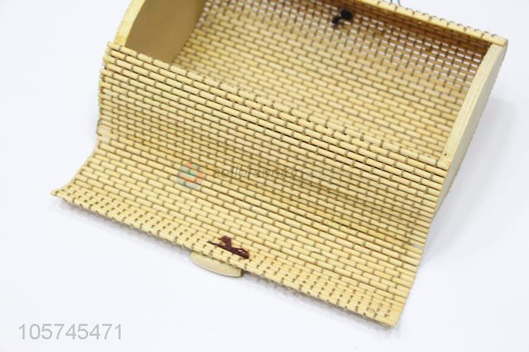 Wholesale custom handicraft curtain bamboo wooden jewelry box