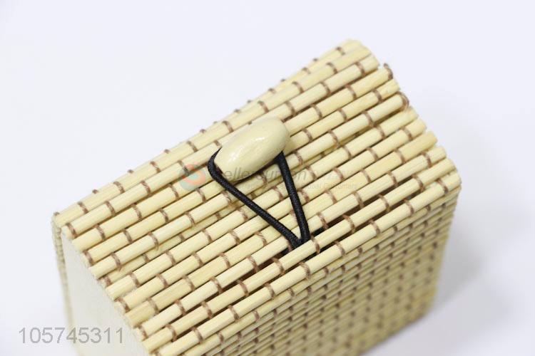 Manufacturer custom handicraft curtain bamboo wooden jewelry box