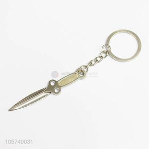 Good quality dagger shape zinc alloy key chains metal keyrings