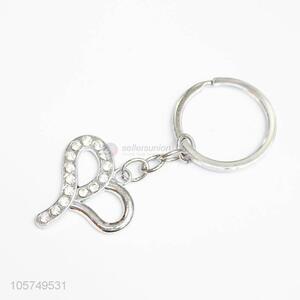 Remarkable quality heart shape zinc alloy key chains metal keyrings