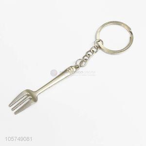 Manufacturer custom fork shape zinc alloy keyrings metal key chain