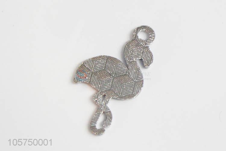 Professional manufacturer zinc alloy key chain enamel flamingo charms diy pendant