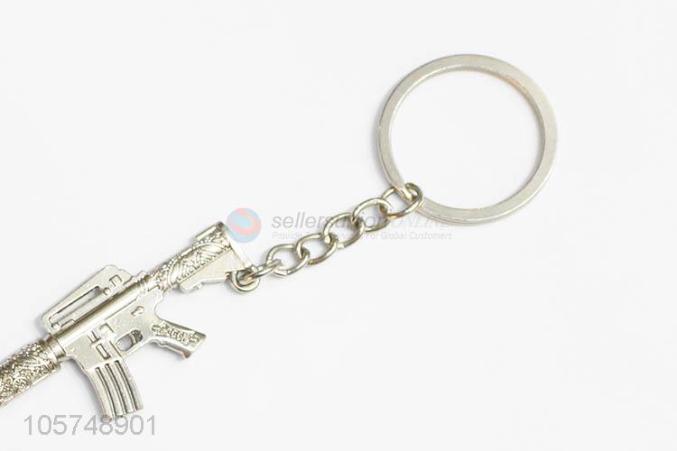 Latest design rifle shape zinc alloy keyrings metal key chain