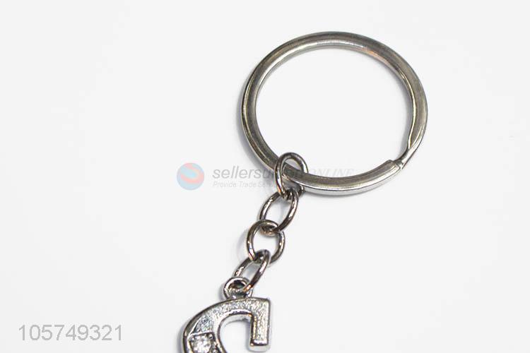 Recent design letter S shape zinc alloy keyrings metal key chain