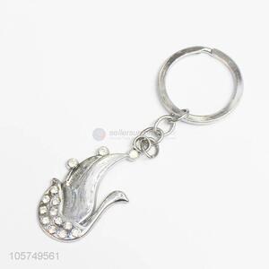 Hot selling swan shape zinc alloy keyrings metal key chain