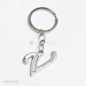 Superior quality letter G shape zinc alloy keyrings metal key chain