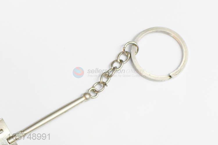 OEM factory shovel shape zinc alloy key chains metal keyrings