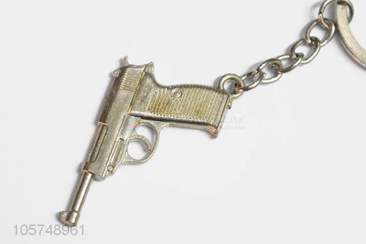 Premium quality pistol shape zinc alloy keyrings metal key chain