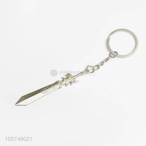 Wholesale cheap sword shape zinc alloy keyrings metal key chain