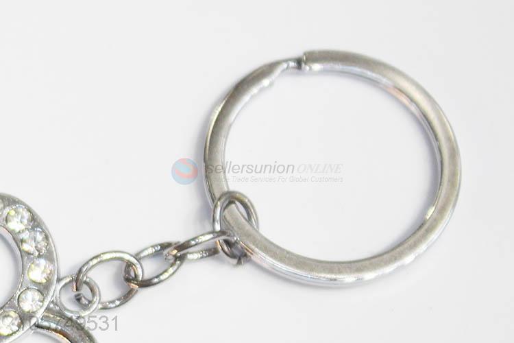 Remarkable quality heart shape zinc alloy key chains metal keyrings