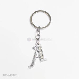 Best selling letter A shape zinc alloy keyrings metal key chain