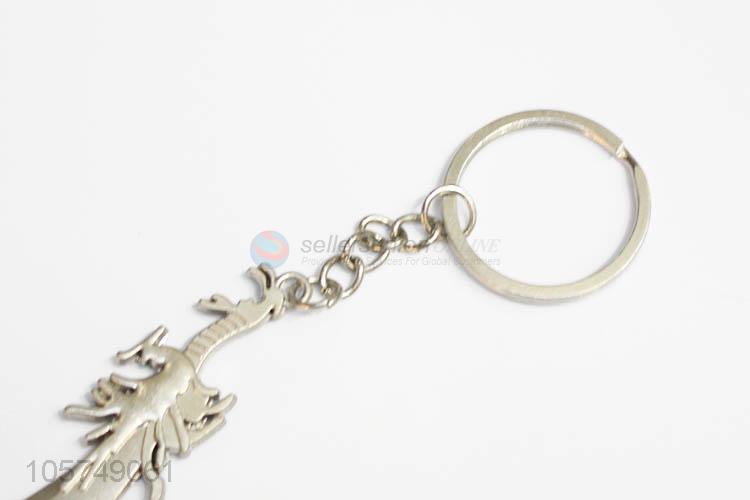 High grade machete shape zinc alloy keyrings metal key chain