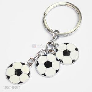 High grade football shape zinc alloy key chains enamel metal keyrings